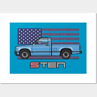 USA Blue Posters and Art